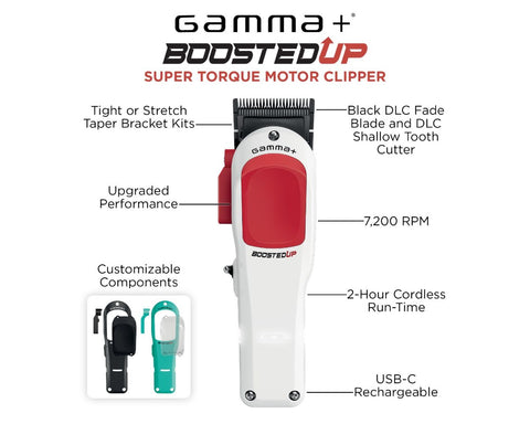 Boosted Up Clipper - Professional Cordless Modular Hair Clipper with Super-Torque Rotary Motor
